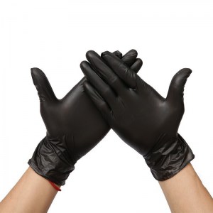 Перчатки витриловые черные размер XS 100шт